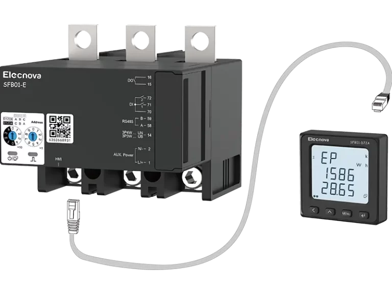 motor con medidor de potencia en accion