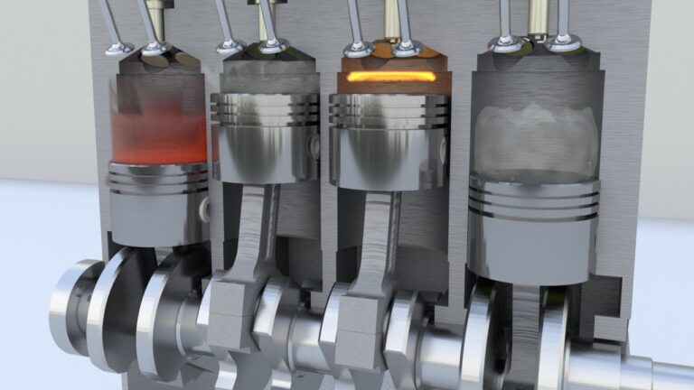 motor de carro en funcionamiento