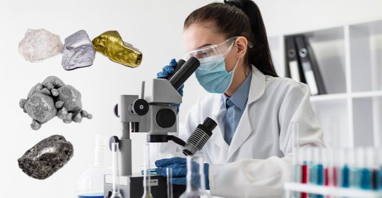 muestra de metales pesados en laboratorio