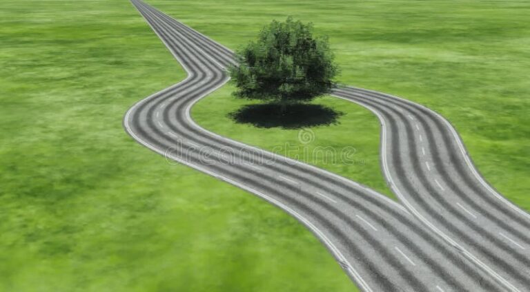 naturaleza con caminos que se separan