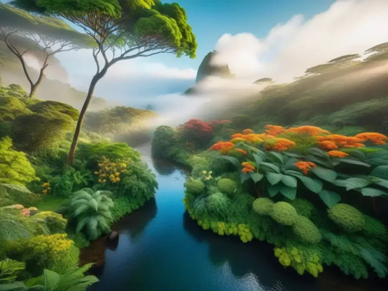 naturaleza vibrante con diversos recursos naturales