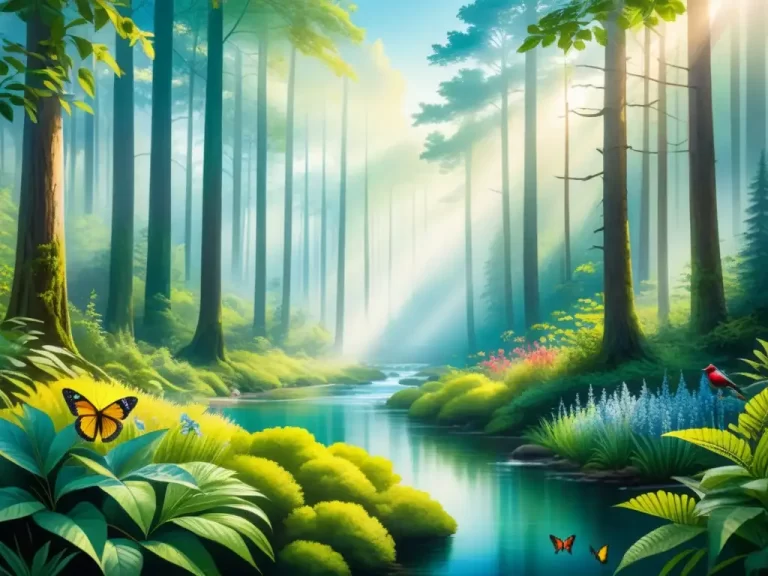 naturaleza vibrante con musica en el aire