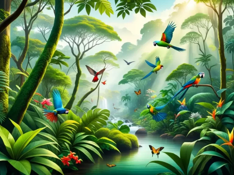 naturaleza vibrante y biodiversidad en accion