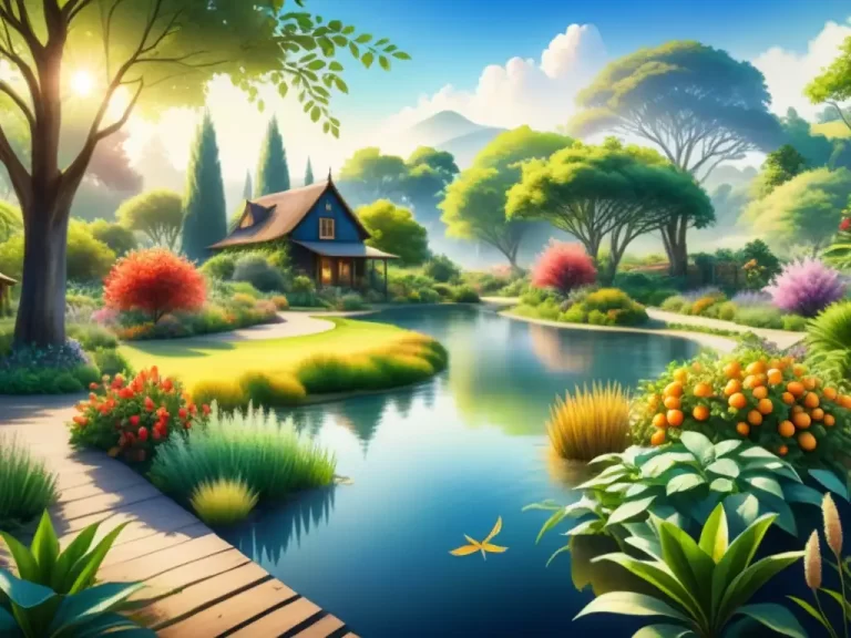 naturaleza vibrante y vida cotidiana armoniosa