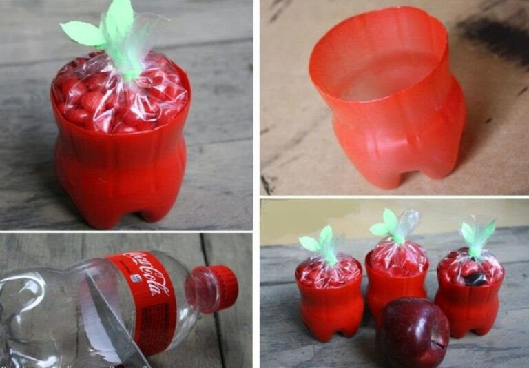 objetos creativos hechos con botellas plasticas