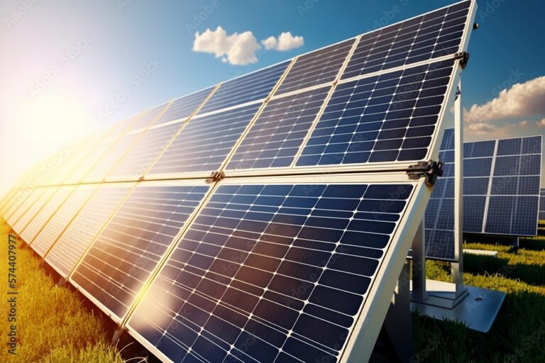 paneles solares en un campo soleado 2