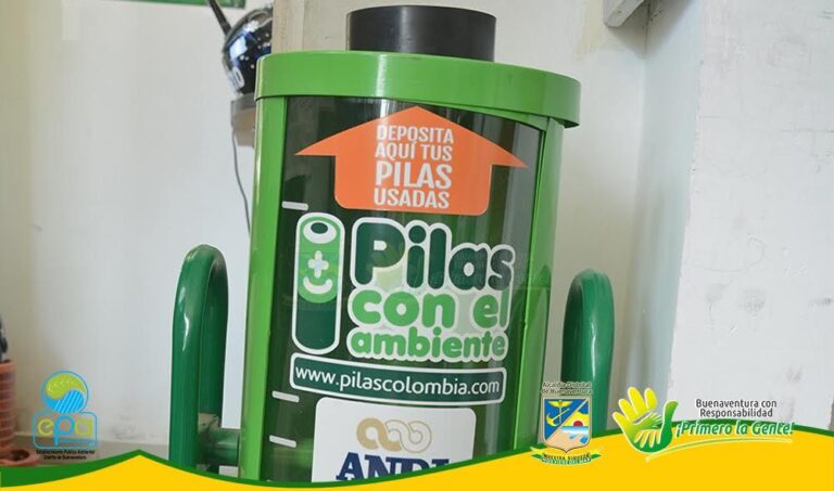 pilotos de pilas recicladas en contenedores