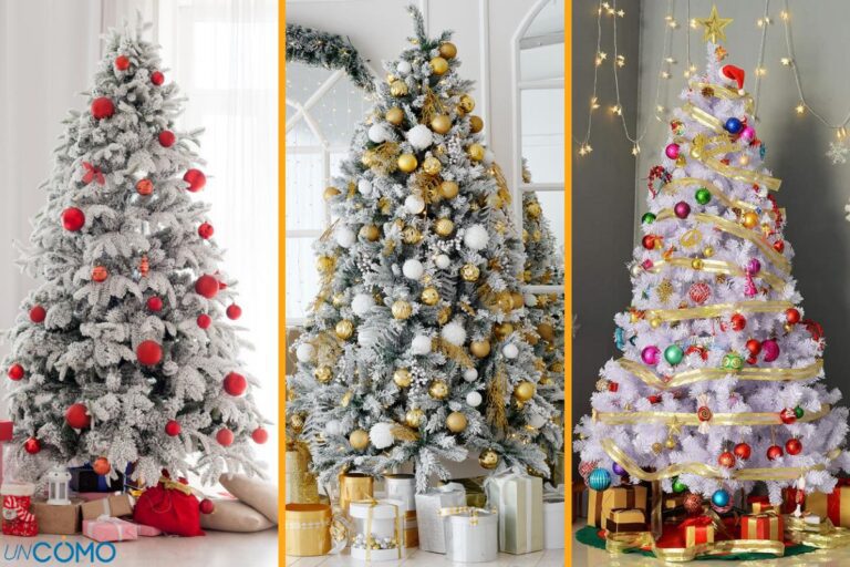 Cómo decorar un pino blanco para que luzca espectacular en Navidad 4 pino blanco decorado con adornos navidenos
