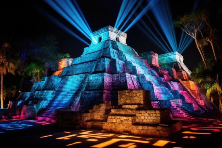 Qué significa el color morado en la cultura maya 15 piramides mayas con fondo morado vibrante
