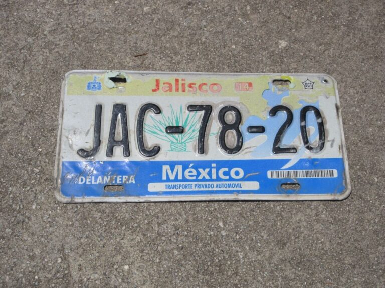 placa azul de automovil en mexico