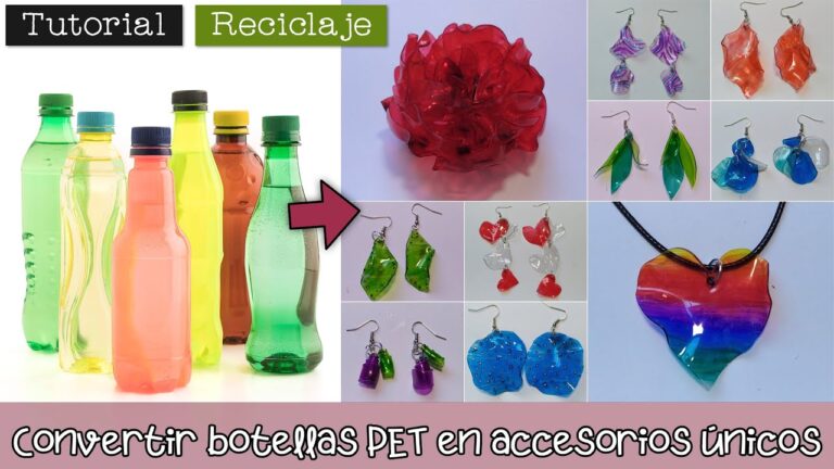 plastico reciclado en forma de objetos