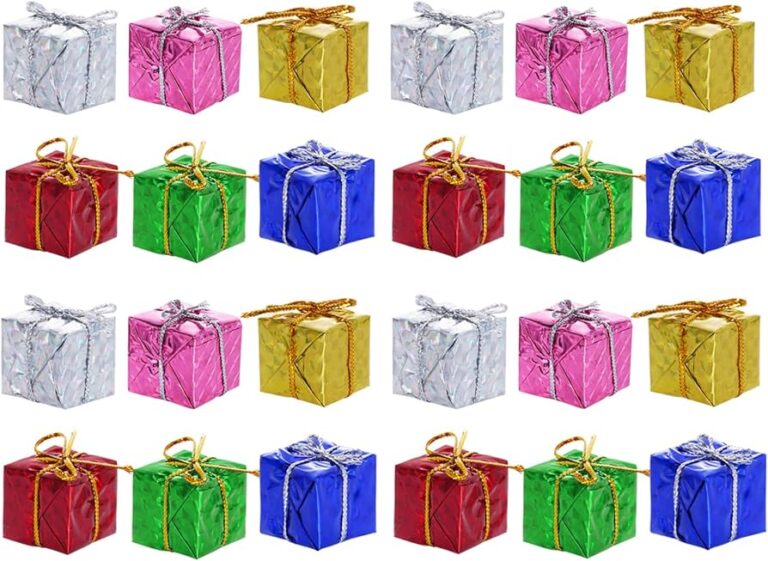 Cómo hacer un sorteo efectivo para un intercambio de regalos 13 regalos envueltos en colores festivos