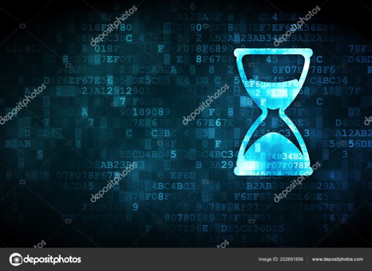 Cómo saber cuántos años tiene un dominio en Internet 28 reloj de arena sobre un fondo digital
