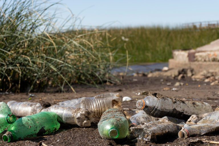suelo contaminado con residuos plasticos