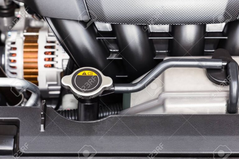 tapon de radiador en primer plano