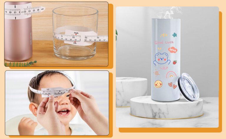 Cómo tomar las medidas adecuadas para sublimar tazas correctamente 24 taza con cinta metrica y materiales de sublimacion