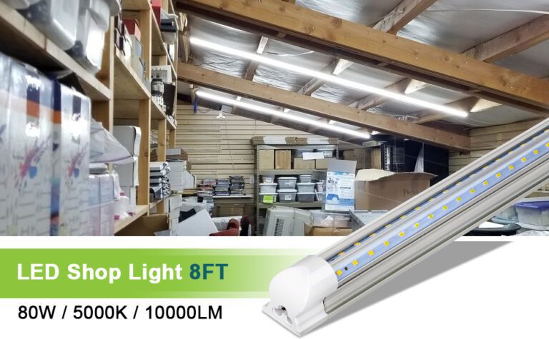 tubos fluorescentes led en un almacen