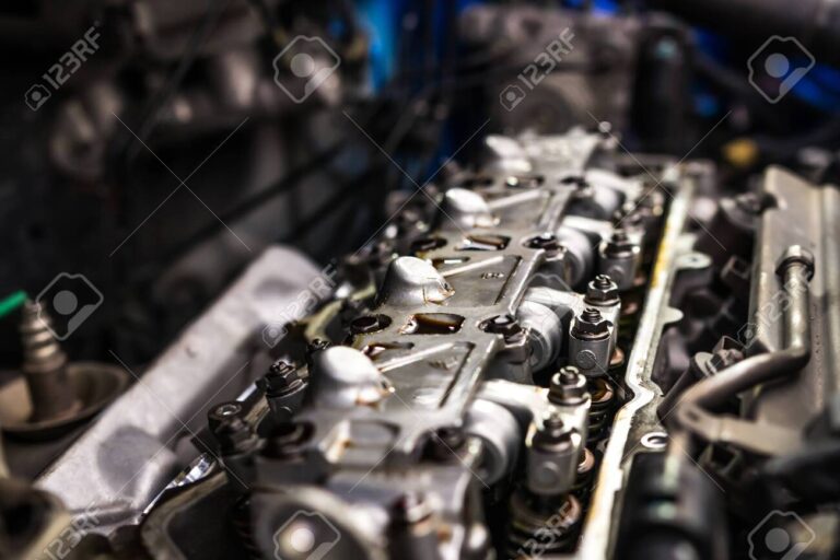 valvula de motor en primer plano