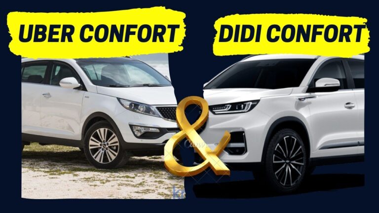 vehiculo de uber y didi en la ciudad