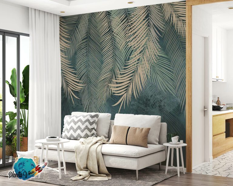 vinilos decorativos en sala elegante y moderna