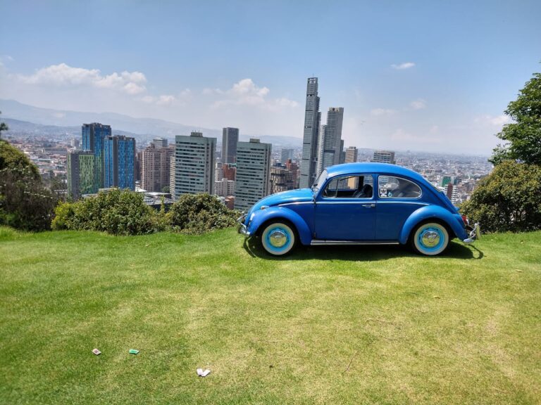 vocho clasico en un paisaje natural